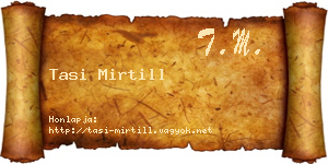 Tasi Mirtill névjegykártya
